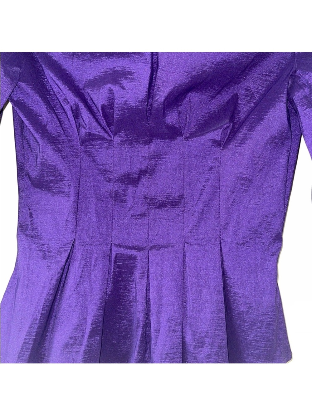 Joseph Ribkoff Purple Zip-Front Peplum Jacket - Picture 6 of 6